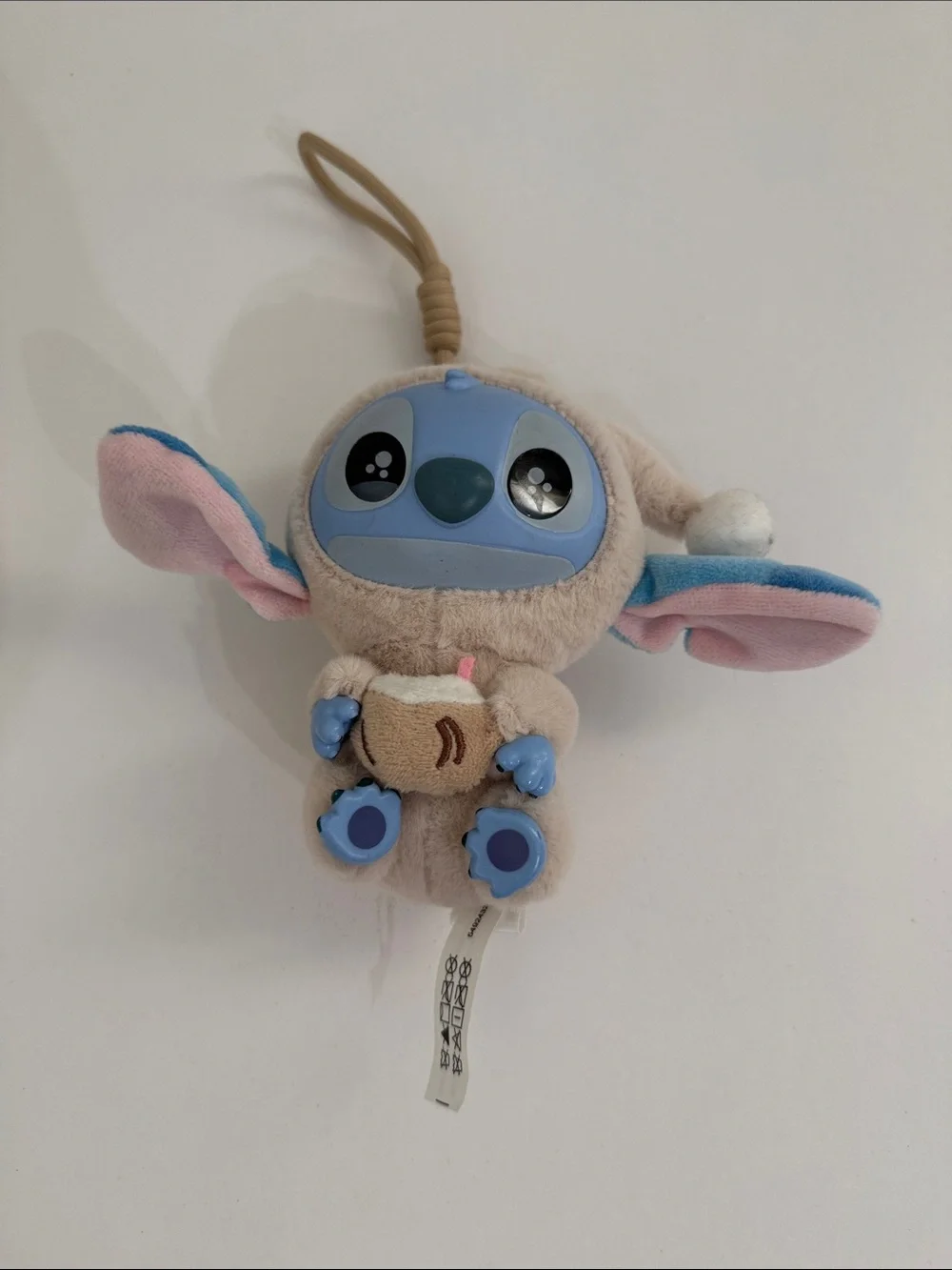 Disney Miniso Stitch Eat Something Before Sleep Keychain Plush